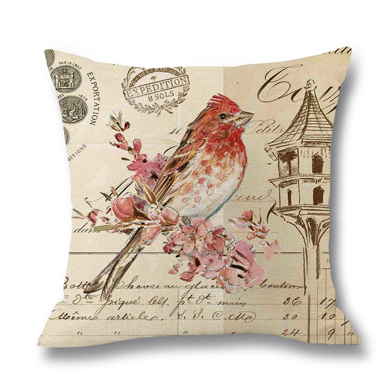 KTX-071763 Linen Throw Pillow Cover - 45x45cm Decorative Cushion Case
