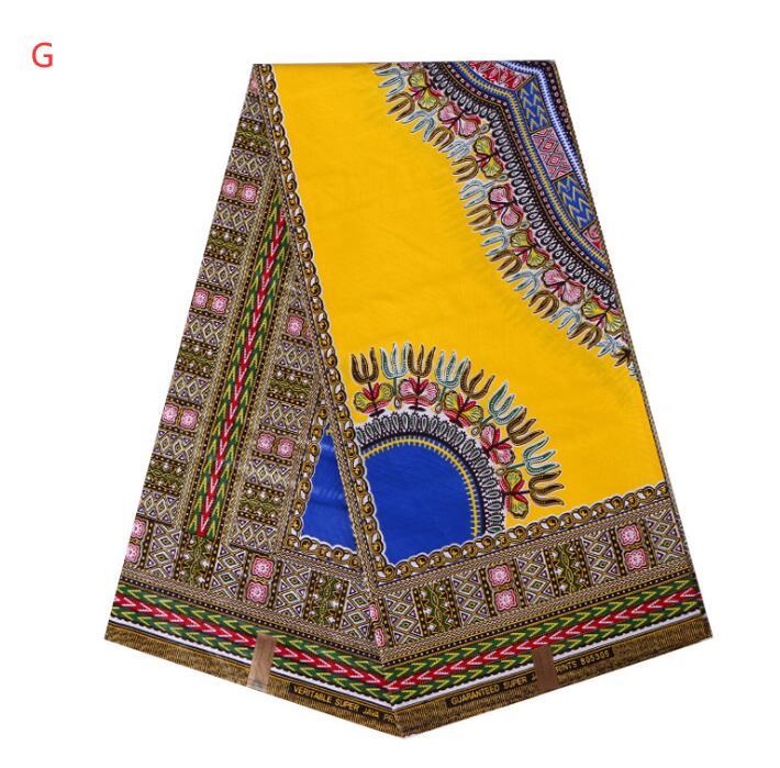 KTX-071763 Vibrant 100% Cotton African Wax Fabric - 6 Yards (5.5 Meters) Uncut