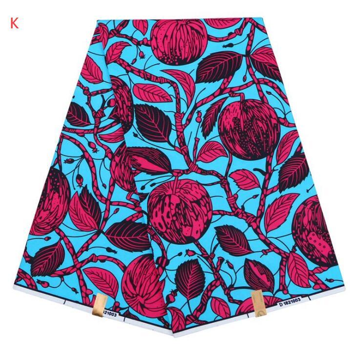 KTX-071763 Vibrant 100% Cotton African Wax Fabric - 6 Yards (5.5 Meters) Uncut