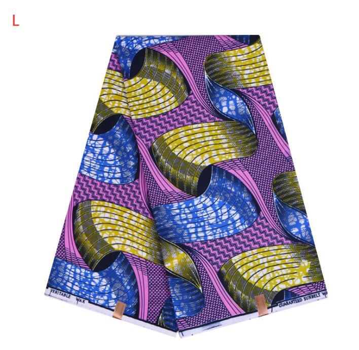 KTX-071763 Vibrant 100% Cotton African Wax Fabric - 6 Yards (5.5 Meters) Uncut