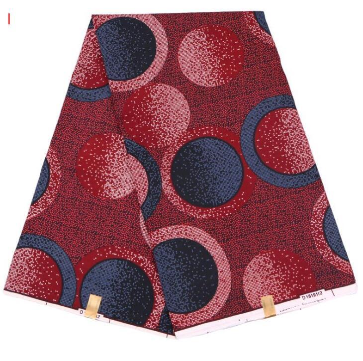 KTX-071763 Vibrant 100% Cotton African Wax Fabric - 6 Yards (5.5 Meters) Uncut