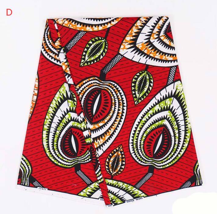 KTX-071763 Vibrant 100% Cotton African Wax Fabric - 6 Yards (5.5 Meters) Uncut