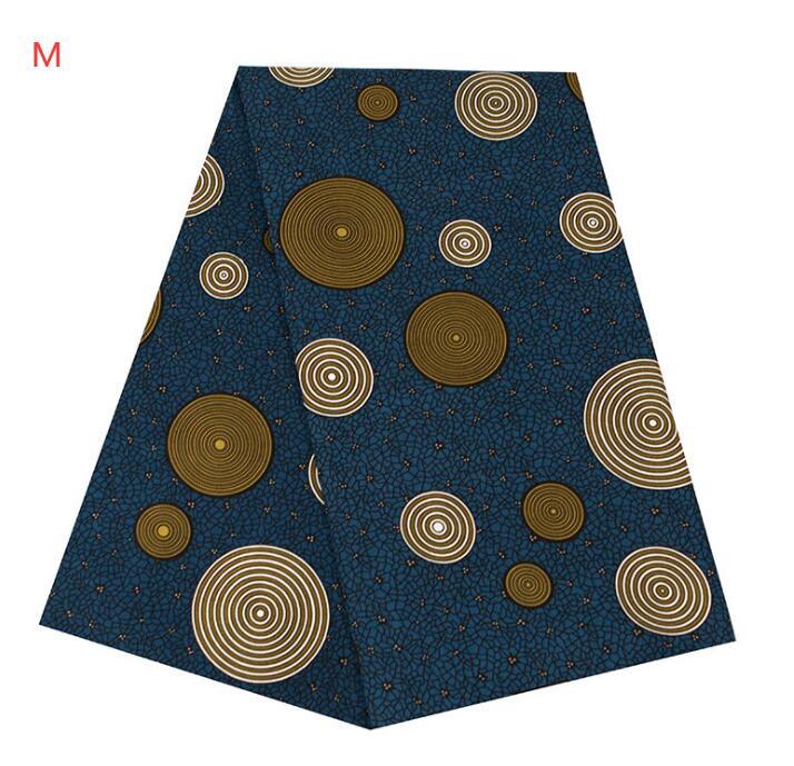 KTX-071763 Vibrant 100% Cotton African Wax Fabric - 6 Yards (5.5 Meters) Uncut