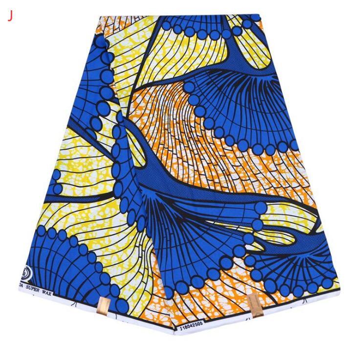 KTX-071763 Vibrant 100% Cotton African Wax Fabric - 6 Yards (5.5 Meters) Uncut