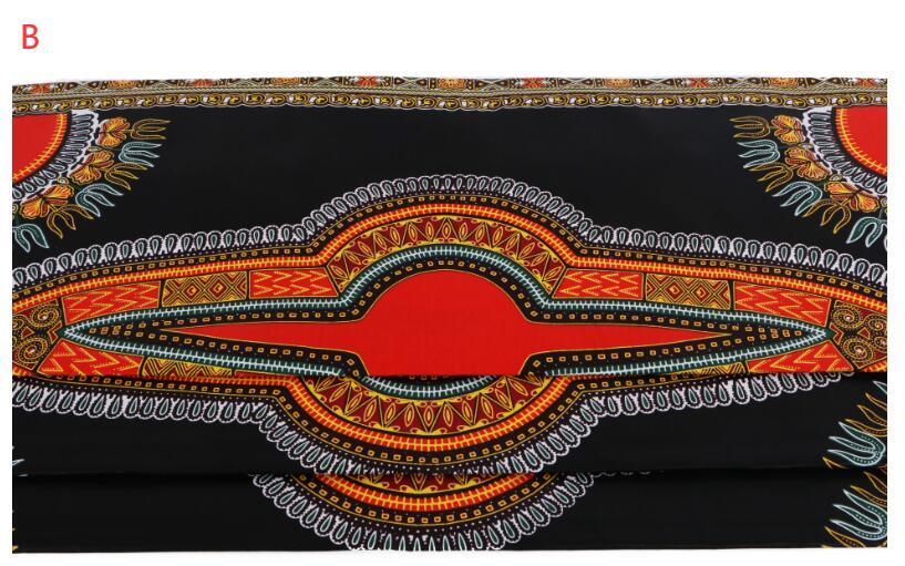 KTX-071763 Vibrant 100% Cotton African Wax Fabric - 6 Yards (5.5 Meters) Uncut