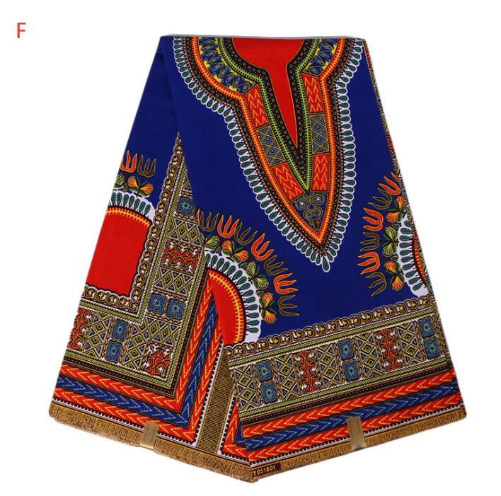 KTX-071763 Vibrant 100% Cotton African Wax Fabric - 6 Yards (5.5 Meters) Uncut