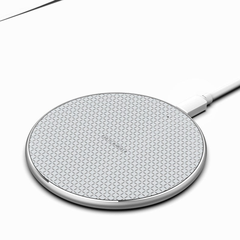 KTX-072147 Ultra-thin Round Wireless Charger, 10W Aluminum Alloy, Multiple Colors Available