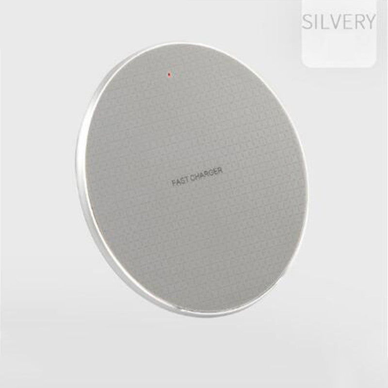 KTX-072147 Ultra-thin Round Wireless Charger, 10W Aluminum Alloy, Multiple Colors Available