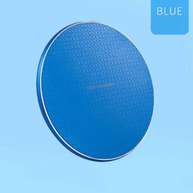 KTX-072147 Ultra-thin Round Wireless Charger, 10W Aluminum Alloy, Multiple Colors Available