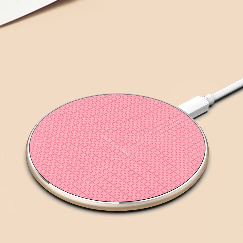 KTX-072147 Ultra-thin Round Wireless Charger, 10W Aluminum Alloy, Multiple Colors Available