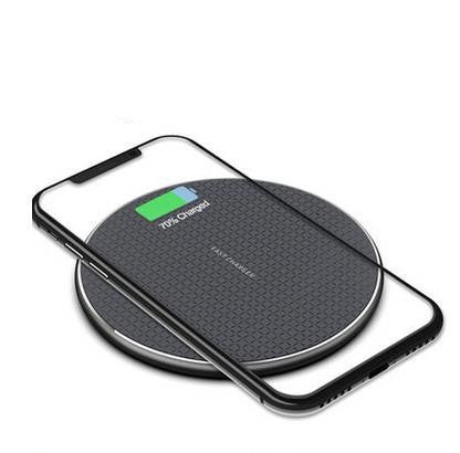 KTX-072147 Ultra-thin Round Wireless Charger, 10W Aluminum Alloy, Multiple Colors Available