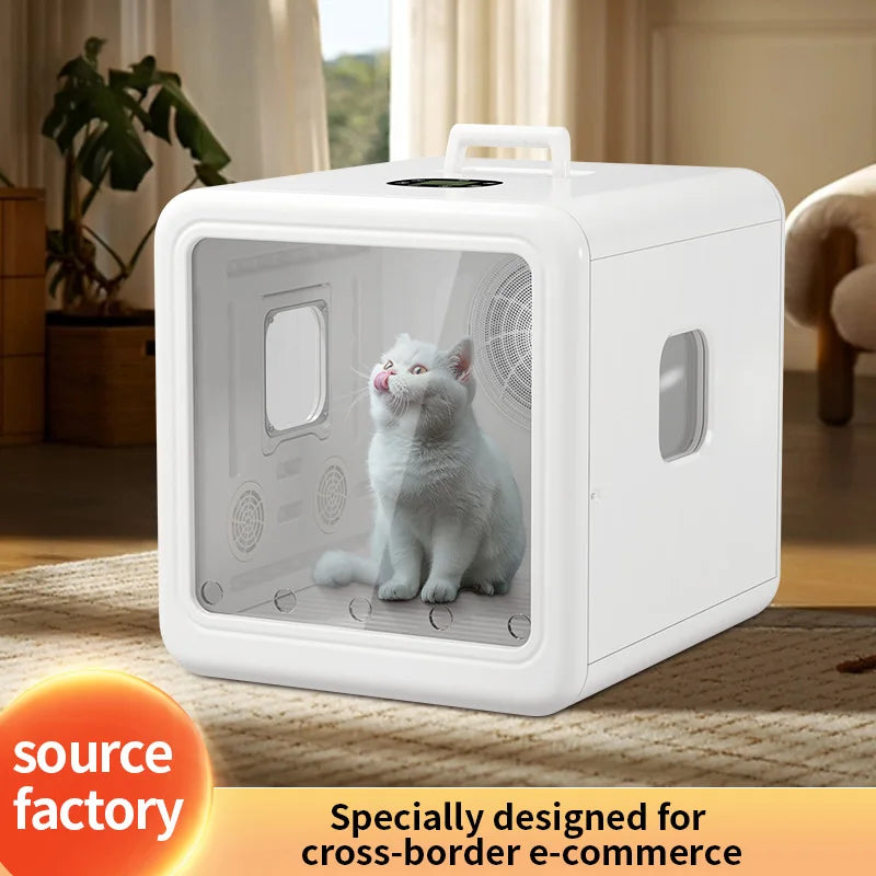 KTX-072339 Eco-Friendly 70L Pet Hair Drying Cabinet for Cats and Small Animals - Low Noise, Multiple Time Settings