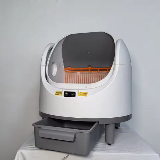 KTX-072531 Smart Cat Litter Box with Dual Channel Automatic Cleaning and UV Deodorizing - 68L Capacity