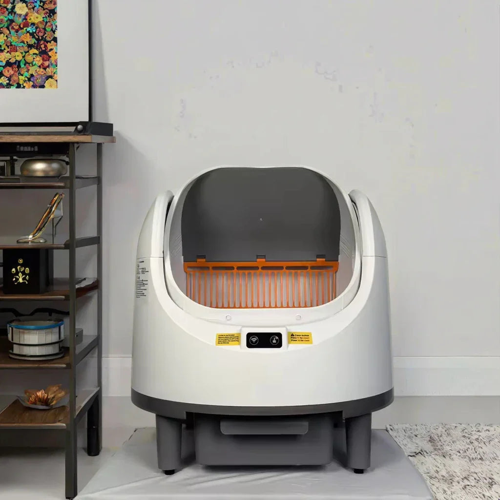 KTX-072531 Smart Cat Litter Box with Dual Channel Automatic Cleaning and UV Deodorizing - 68L Capacity