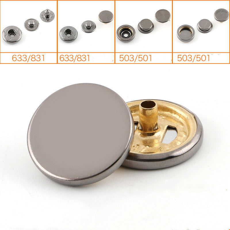 KTX-072915 Alloy Round Snap Buttons for Jackets and Denim Clothing – Stylish and Versatile