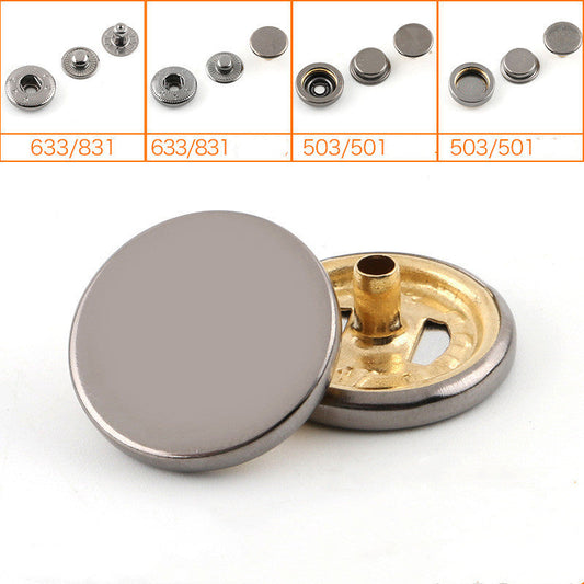 KTX-072915 Alloy Round Snap Buttons for Jackets and Denim Clothing – Stylish and Versatile