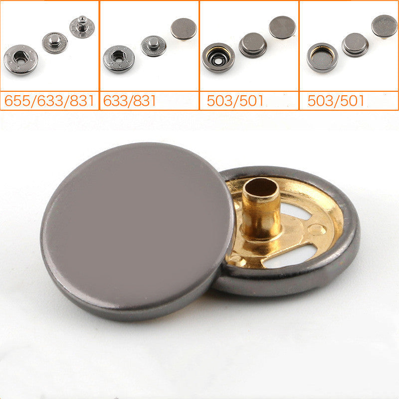 KTX-072915 Alloy Round Snap Buttons for Jackets and Denim Clothing – Stylish and Versatile