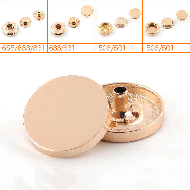 KTX-072915 Alloy Round Snap Buttons for Jackets and Denim Clothing – Stylish and Versatile