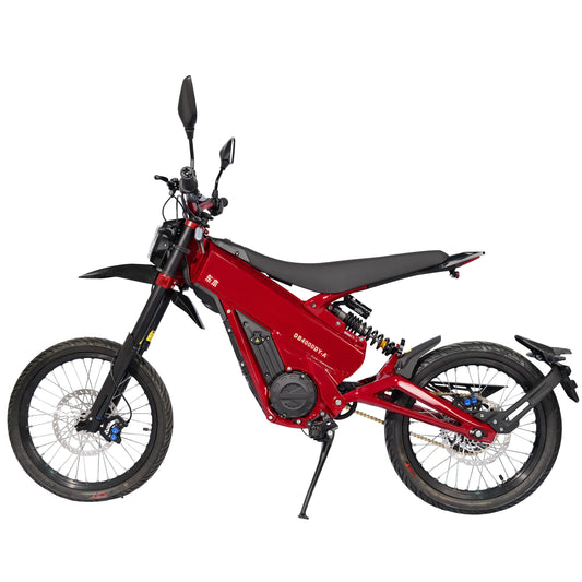 KTX-073171 Off-Road Electric Dirt Bike 60V 6500W Middrive with Long Range 40Ah Battery and Dual Hydraulic Suspension