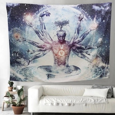 KTX-073939 Creator Wall Tapestry - 100% Polyester, Printed Design, Machine Washable