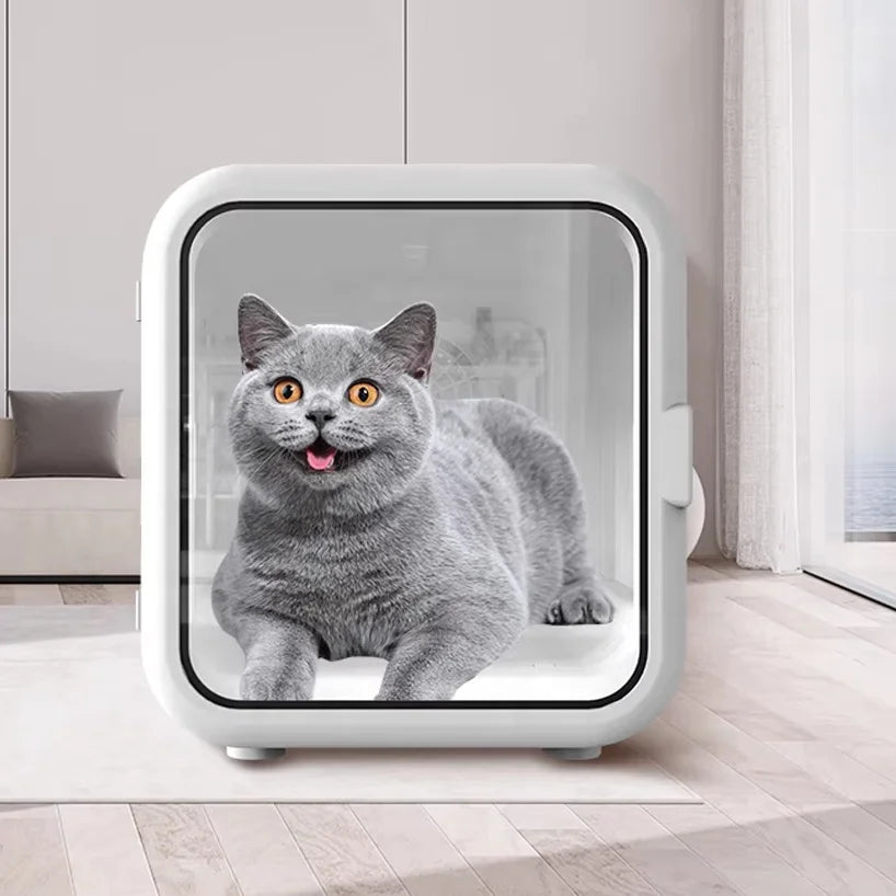 KTX-074643 Adjustable Speed Silent Pet Hair Dryer Box for Dogs and Cats - Nature Wind Design