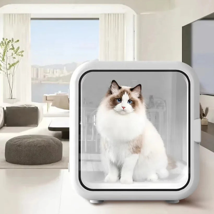 KTX-074643 Adjustable Speed Silent Pet Hair Dryer Box for Dogs and Cats - Nature Wind Design