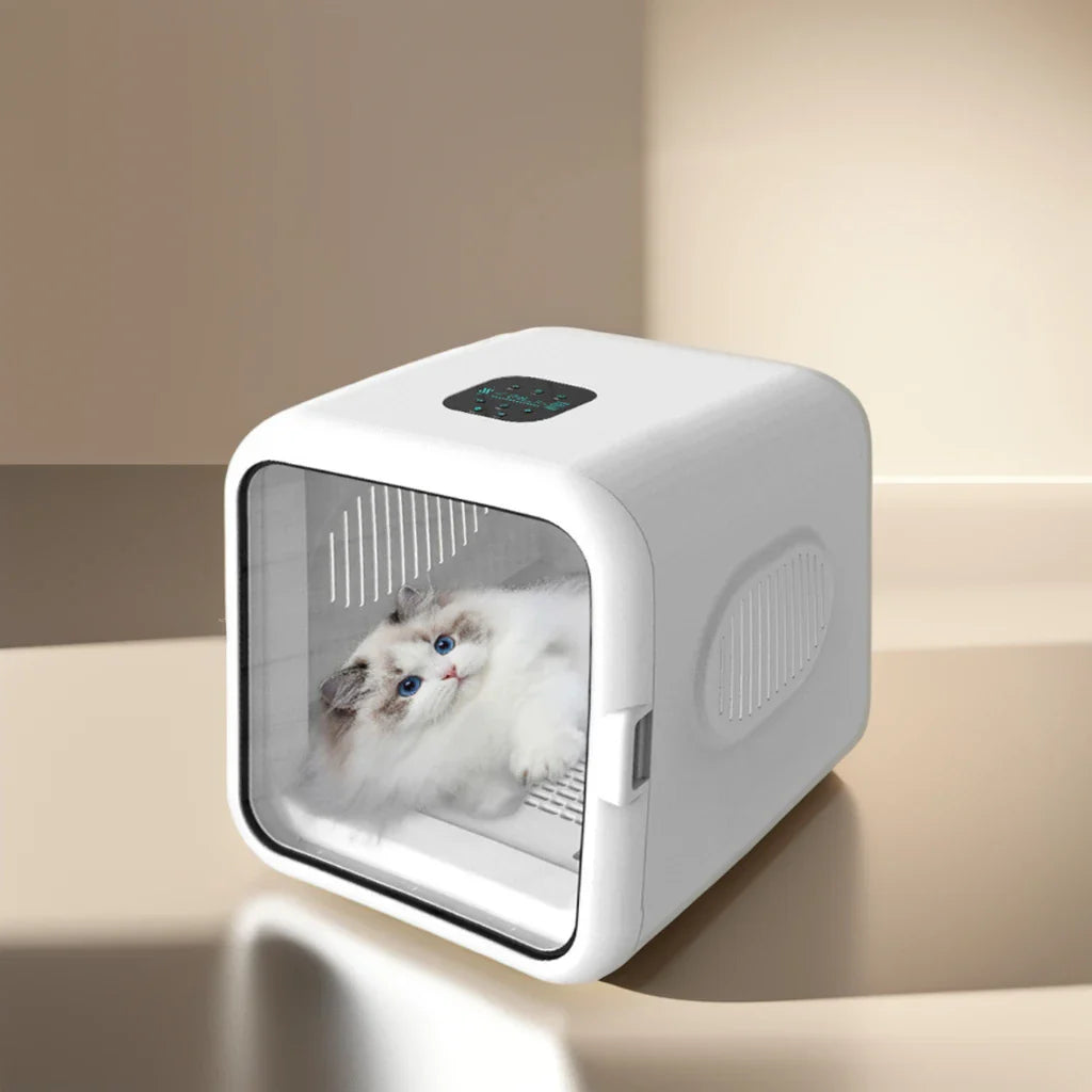 KTX-074643 Adjustable Speed Silent Pet Hair Dryer Box for Dogs and Cats - Nature Wind Design
