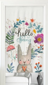 KTX-075091 Elegant Polyester Fabric Door Curtain - Soft, Durable, Versatile Home Décor