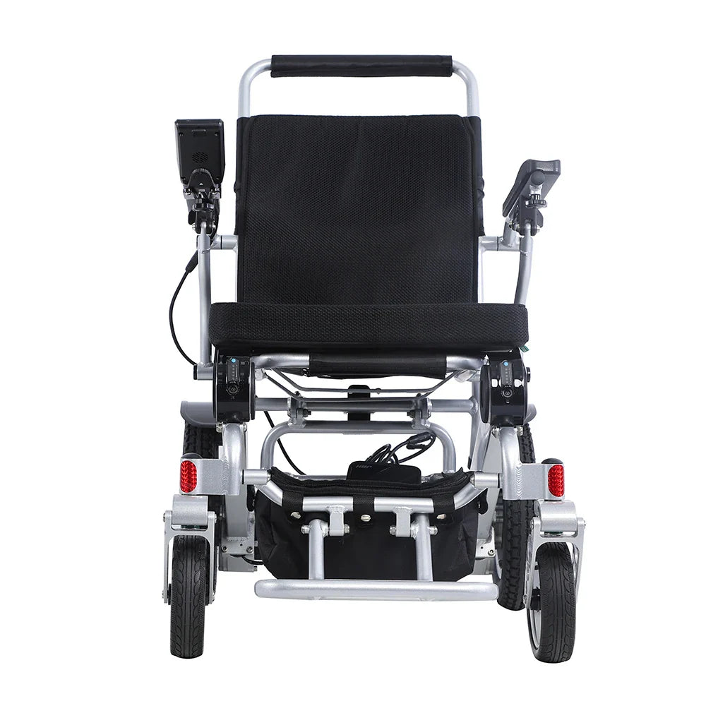 KTX-075411 Electric Wheelchair D09 with Safety Lamp, Foldable Design, 250W Brushless Motors, 120kg Capacity, 20km Range
