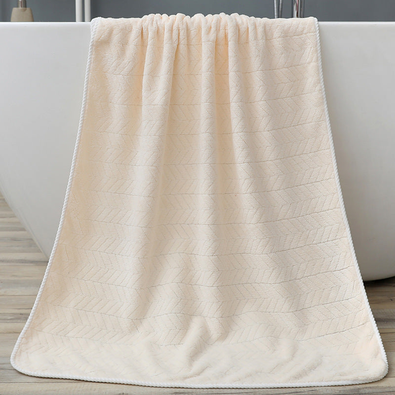KTX-076115 Coral Fleece Bath Towel - Soft, Absorbent, Thickened for Comfort