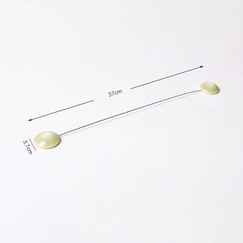 KTX-076243 Stainless Steel Round Curtain Buckle Hook with Magnetic Closure - 37cm Length