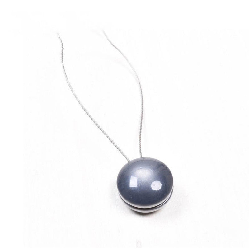 KTX-076243 Stainless Steel Round Curtain Buckle Hook with Magnetic Closure - 37cm Length