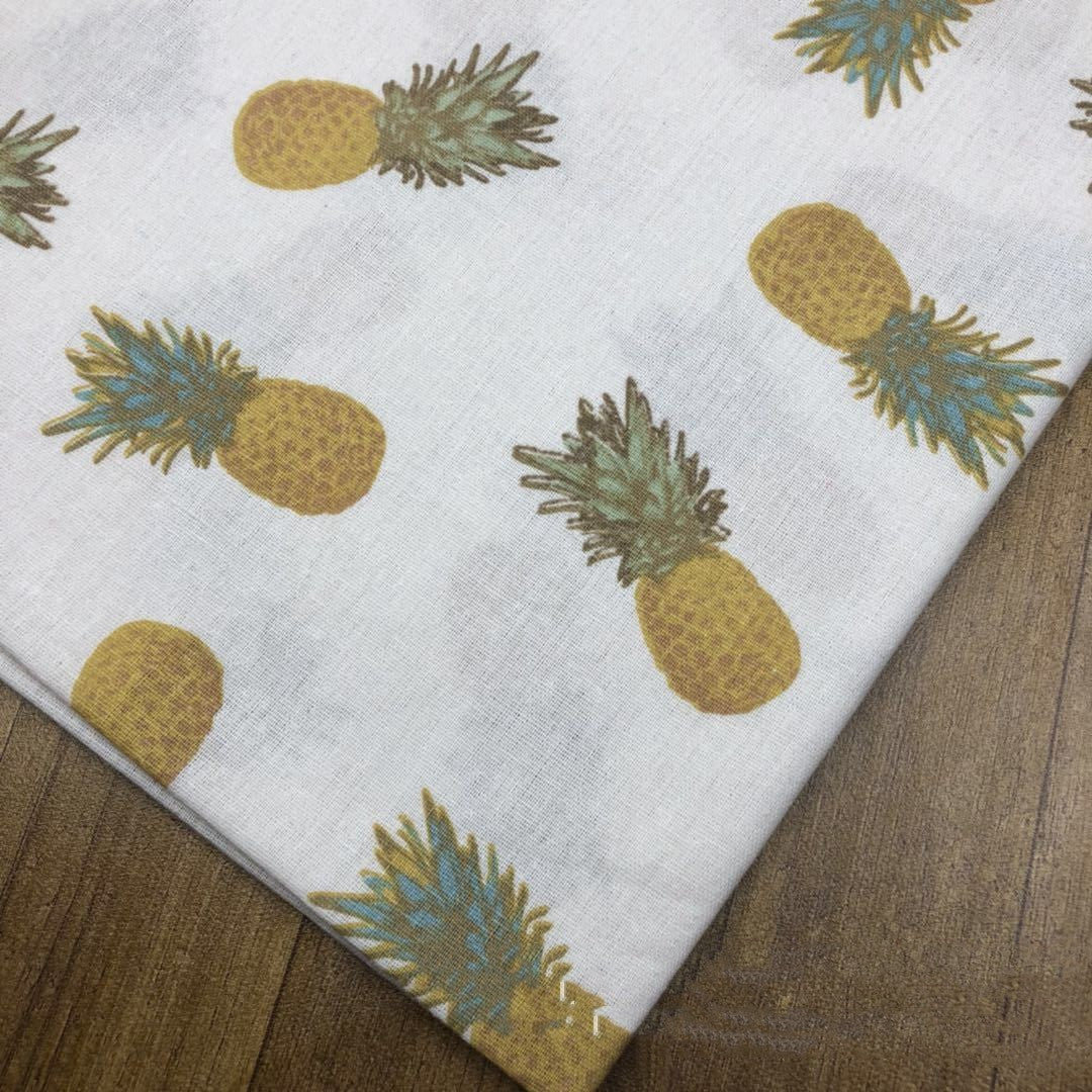 KTX-076371 Cotton Linen Calico Fabric with Chinese Calligraphy - Versatile for Luggage, Curtains, and Home Decor