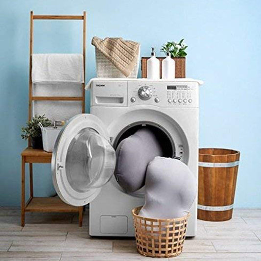 KTX-076371 Ergonomic Foam Particle Pillow with Free Pillowcase and Machine-Washable Design