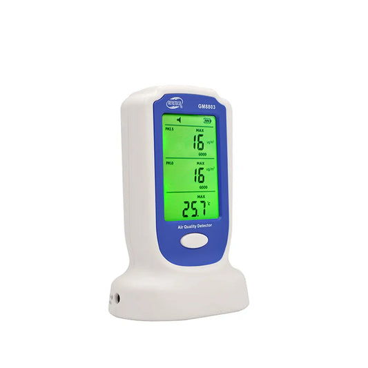 KTX-076883 GM8803 PM2.5 and PM10 Air Quality Multi-Sensor Monitor with LCD Display and Buzzer Alarm