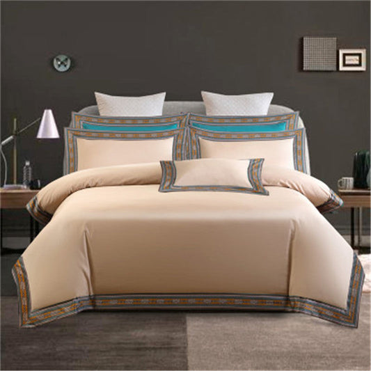 KTX-079763 Digital Style Long-Staple Cotton 4-Piece Quilt Cover Set for 1.5m, 1.8m, and 2.0m Beds