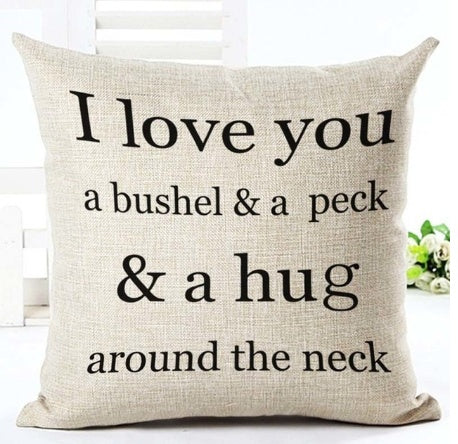 KTX-079827 Nordic Style Black and White Letter Pillowcase - Soft Short Plush Cushion Cover 45x45cm