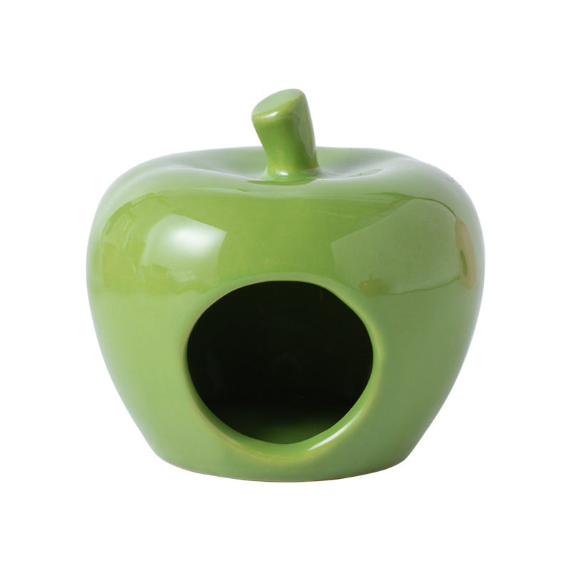 KTX-080275 Ceramic Hamster Nest Shelter for All Seasons - Available in Red and Green