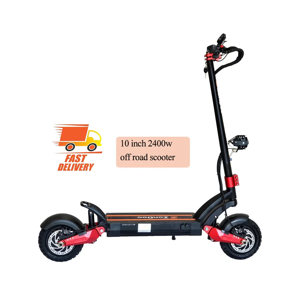 KTX-081171 60V 3000W Off-Road Electric Scooter with 10-Inch Wheels and Hydraulic Disc Brakes, Max Speed 65 km/h, 150 kg Load Capacity