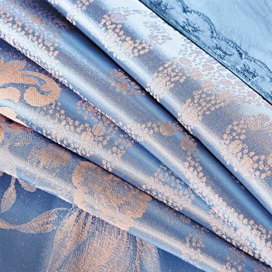 KTX-081299 Cotton Satin 4-Piece Quilt Cover Set for 1.5m Wide Bed – Includes Quilt 200x230 cm