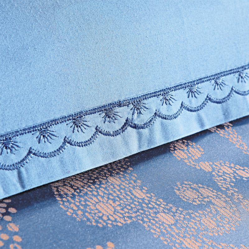 KTX-081299 Cotton Satin 4-Piece Quilt Cover Set for 1.5m Wide Bed – Includes Quilt 200x230 cm