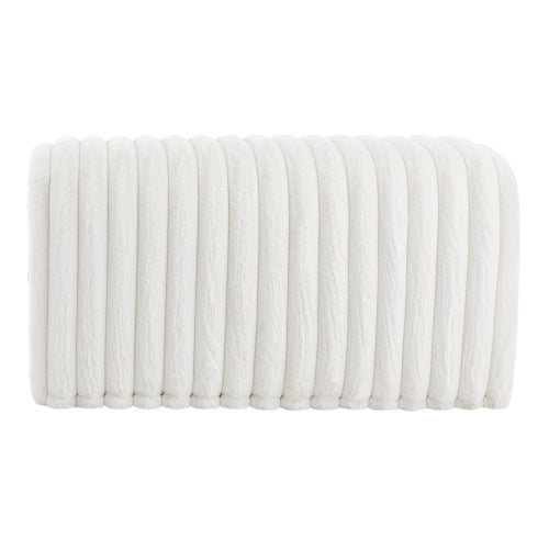 KTX-083603 Corduroy Ottoman Storage Bench with Cat Nest for Living Room, Entryway, and Bedroom