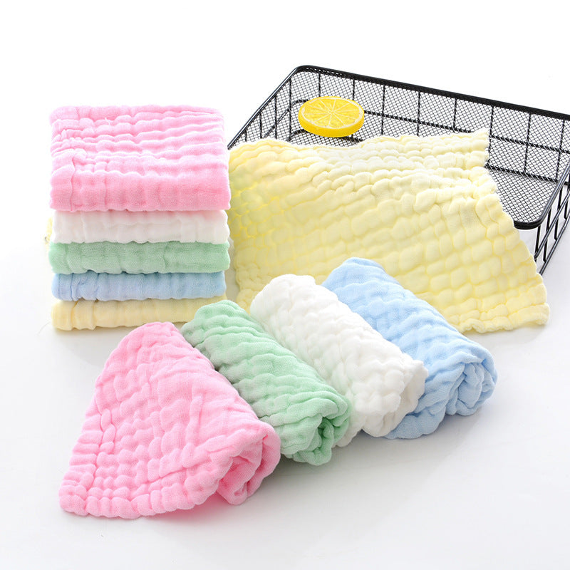 KTX-083859 Six-Layer Cotton Gauze Seersucker Infant Towel - Soft and Quick-Drying, 11s-15s Water Absorption, Multiple Colors Available