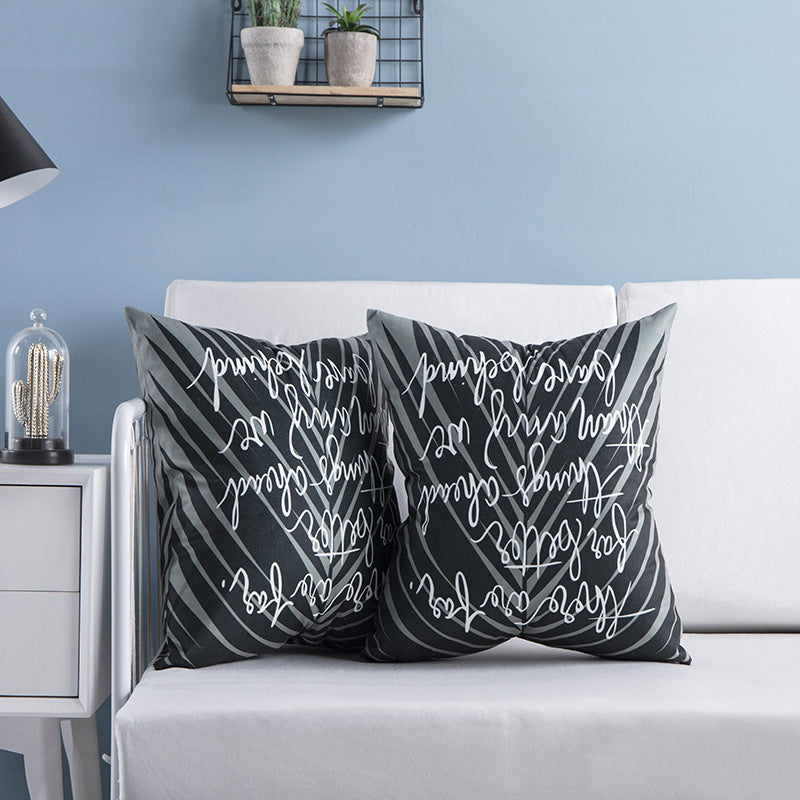 KTX-084755 Flamingo Rich Velvet Pillow with PP Cotton Filling, Nordic Style, 45x45CM