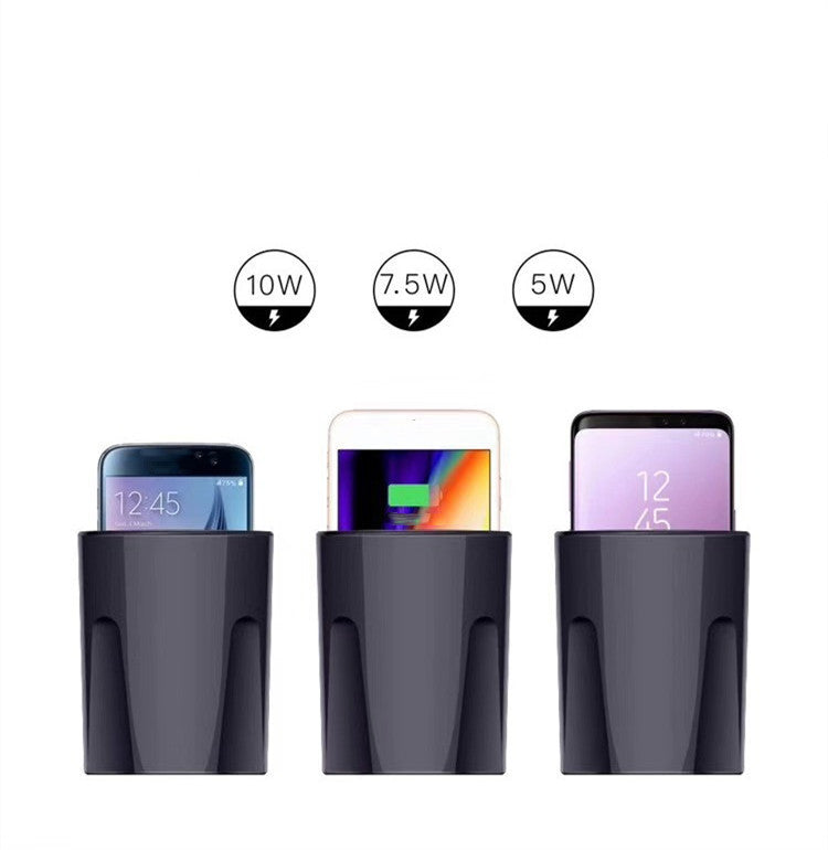KTX-085651 Wireless Charging Cup Holder for Cars with Micro USB Interface