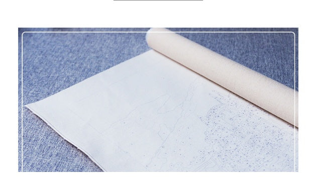 KTX-086675 Abstract Butterfly Decorative Painting - Modern Linen Digital Oil Art, Butterfly Landscape, Available Sizes 30x40cm & 40x50cm