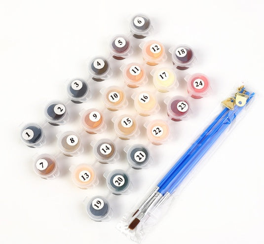 KTX-086675 Abstract Butterfly Decorative Painting - Modern Linen Digital Oil Art, Butterfly Landscape, Available Sizes 30x40cm & 40x50cm