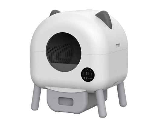 KTX-087187 Smart Self-Cleaning Cat Litter Box with WiFi Odor Control - 76L Capacity, Round Design