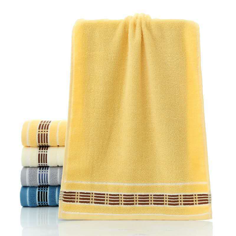 KTX-087315 Soft Absorbent Cotton Face Towel in Yellow, Blue, or Gray