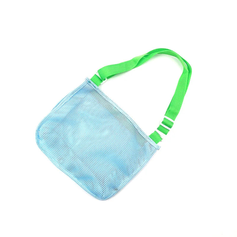 KTX-088147 Children's Rectangular Toy Storage Bag - Lightweight Mesh Beach & Travel Organizer 20x24x8cm